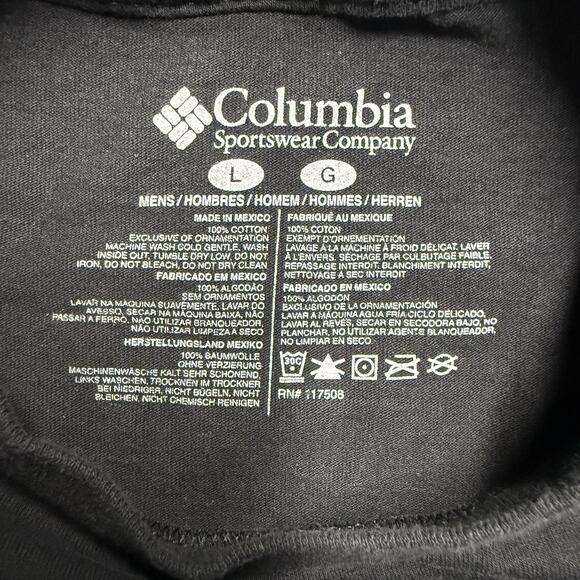 Columbia T Shirt Mens Large Black Desert Graphic Tee Short Sleeve 100% Cotton - Picture 2 of 5